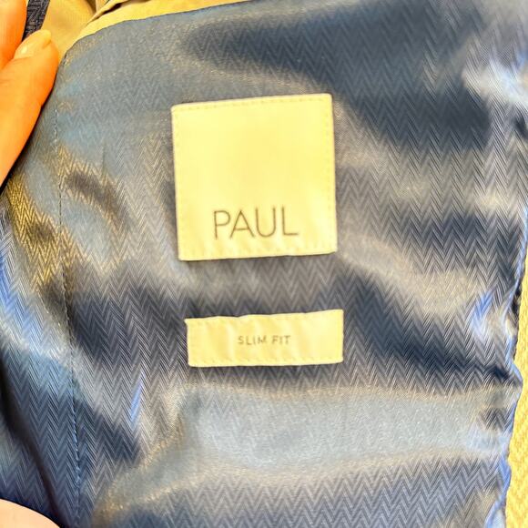 Paul Womens 2-Piece Jacket & Pant Suit Small Slim Fit Chevron Gray European - Picture 8 of 16